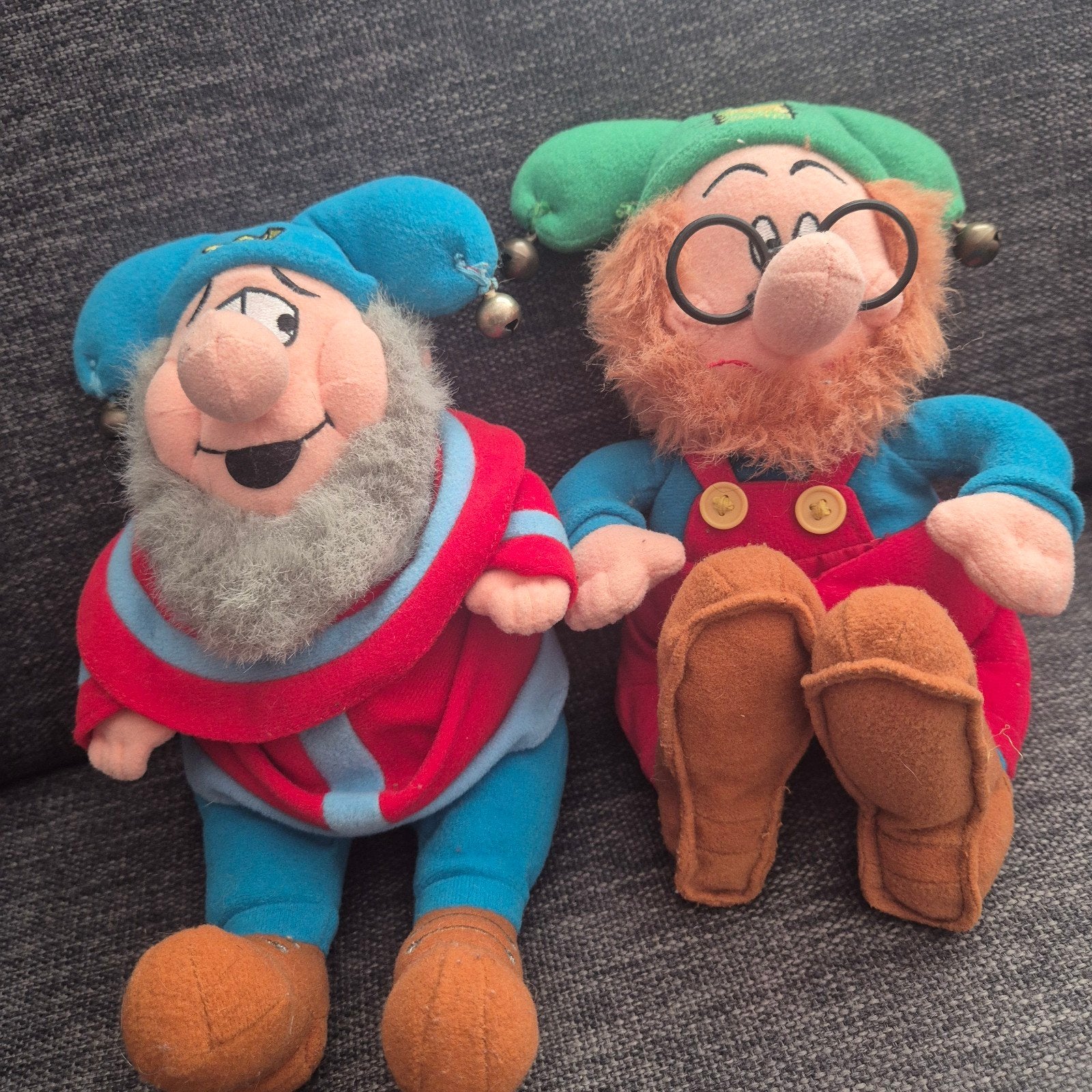 2 kabouter plop knuffels, Gebruikt, Overige merken, Met geluid, Overige karakters
