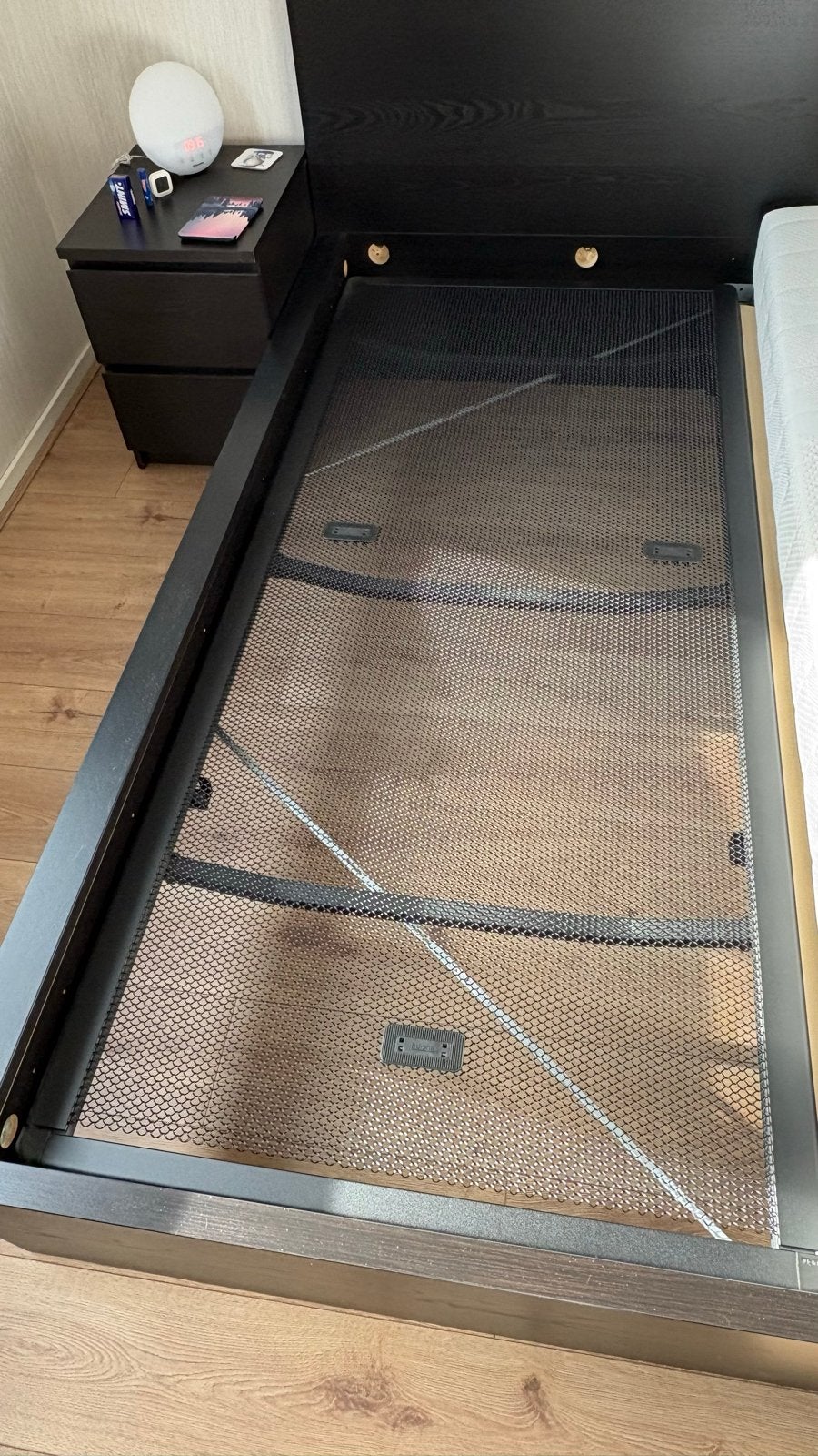 1x Auping vlakke spiraalbodem 90x200 cm, Ophalen, Verstelbaar, 90 cm, Eenpersoons