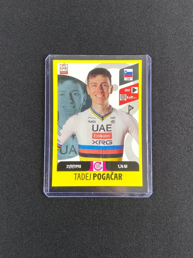 Tadej Pogacar Panini Tour de France 2026 Sticker UAE, Verzenden, Zo goed als nieuw, Overige sporten, Poster, Plaatje of Sticker