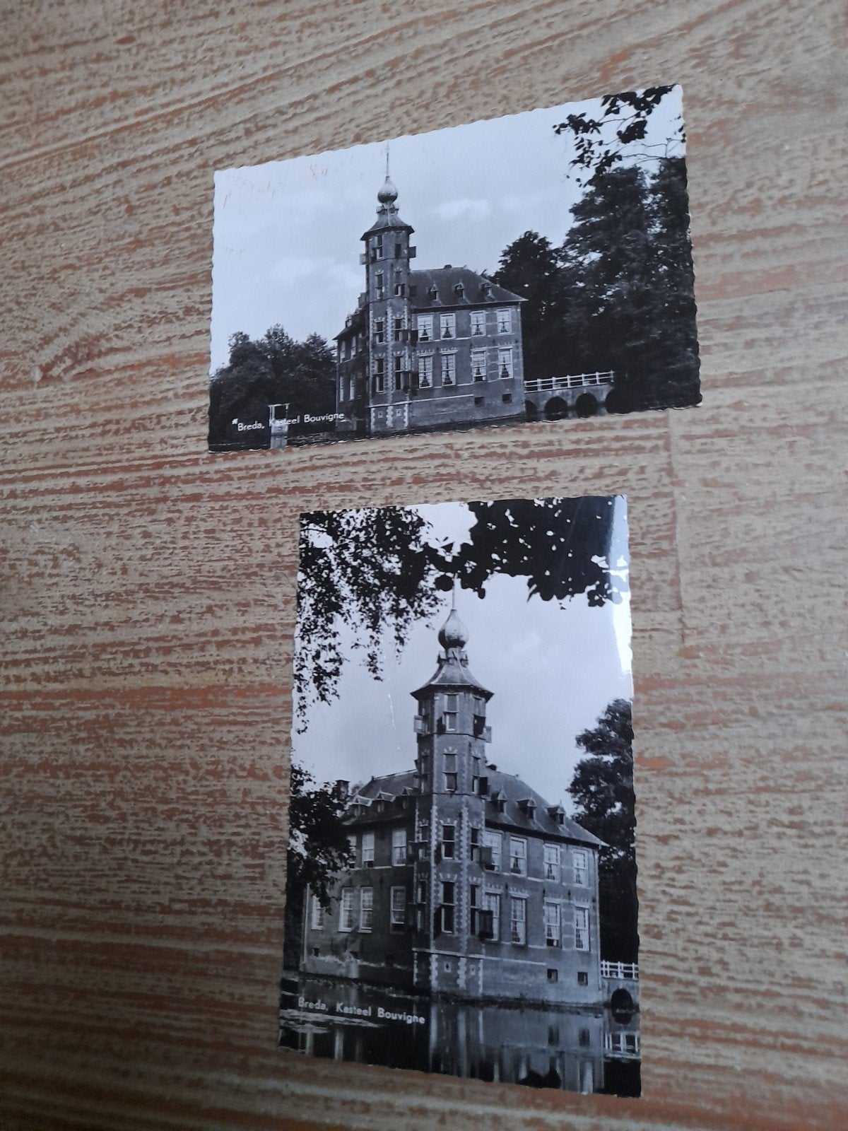 Fotoansichtkaarten Breda Kasteel Bouvigne, Verzamelen, Verzenden, 1960 tot 1980, Gelopen, Noord-Brabant