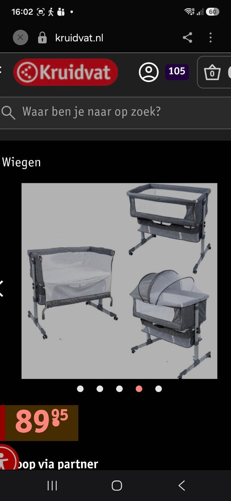 Co-sleeper/wiegje met klamboe - Zo goed als nieuw, Ophalen, ECOTOYS, Onbekend, Wieg