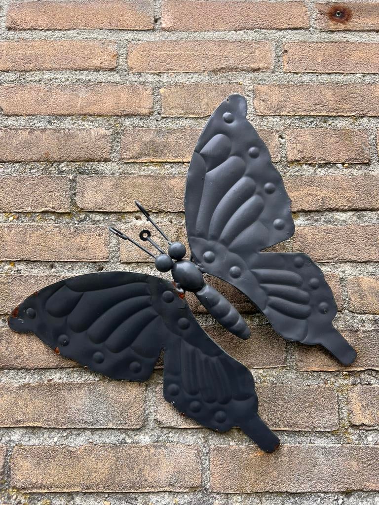 TUINDECORATIE - SET VLINDERS - 2X GROOT - 1X MEDIUM, Ophalen of Verzenden, Zo goed als nieuw