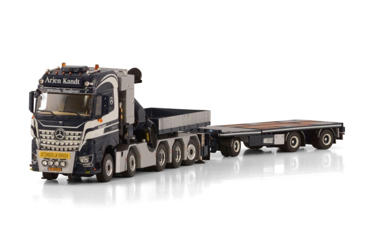 MERCEDES AROCS MP5 BIG SPACE 10X4 FLAT BED 1:50, Ophalen of Verzenden, Nieuw, Bus of Vrachtwagen, Wsi