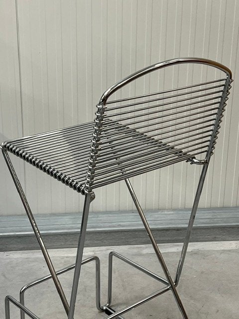 Till Behrens barkrukken 3x vintage design jaren 80 prijs p/s, Gebruikt, Met voetsteun, ., 60 tot 90 cm