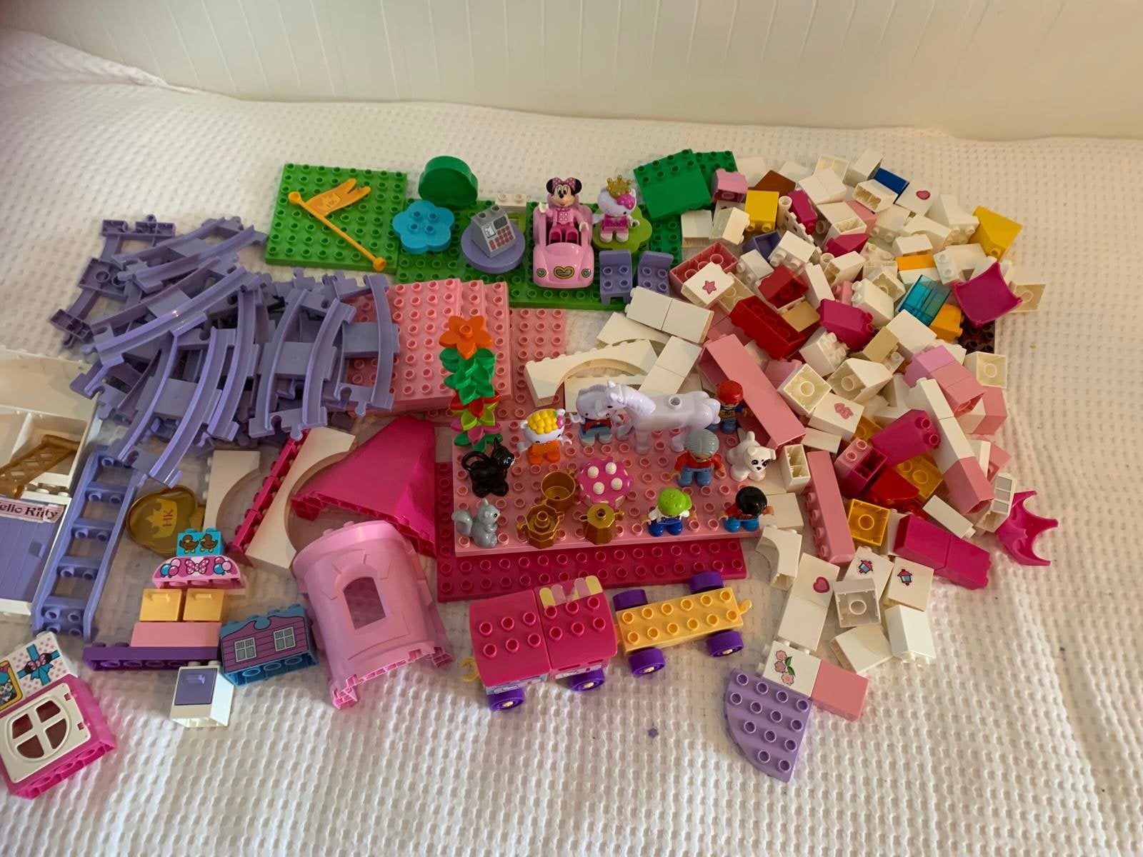 Roze Duplo trein en fantasiekasteel (compleet), Ophalen of Verzenden, Zo goed als nieuw