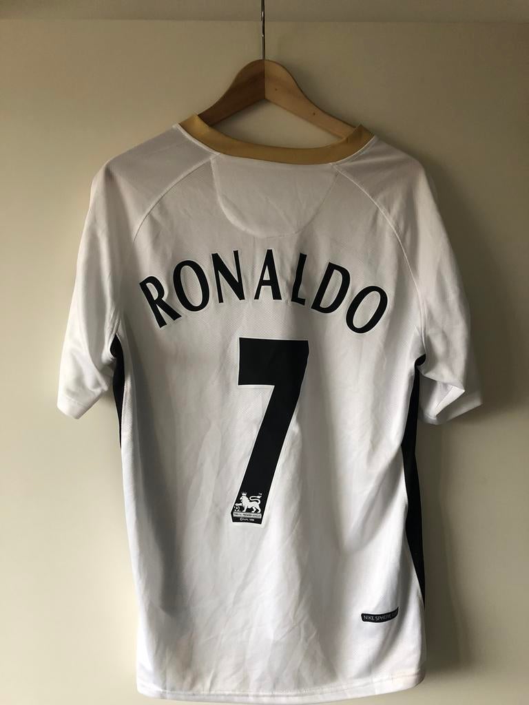 Ronaldo Manchester United retro voetbalshirt maat L, Ophalen of Verzenden, Zo goed als nieuw, Maat 38/40 (M), Korte mouw