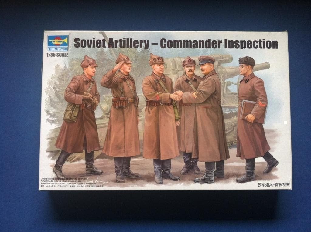 trumpeter 428 Artillery Commander Inspection 1/35, Hobby en Vrije tijd, Modelbouw | Figuren en Diorama's, Ophalen of Verzenden