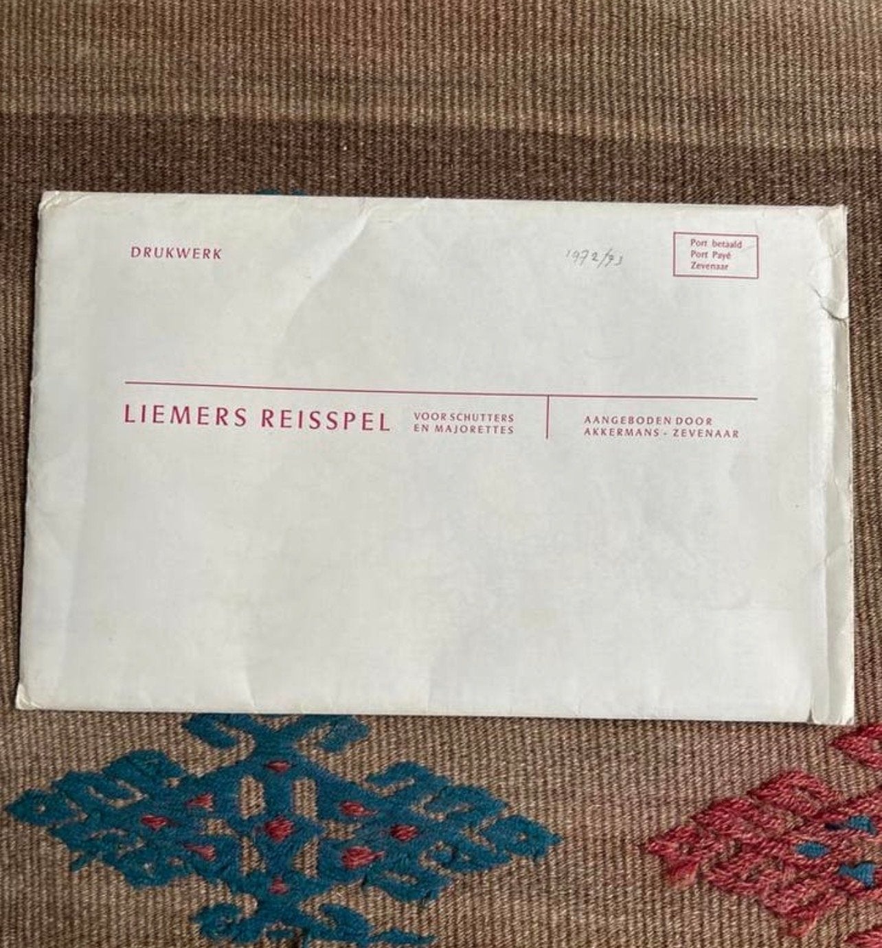 Liemers Reisspel 1972-1973 - Oud papieren bordspel, Hobby en Vrije tijd, Gezelschapsspellen | Bordspellen, Ophalen of Verzenden