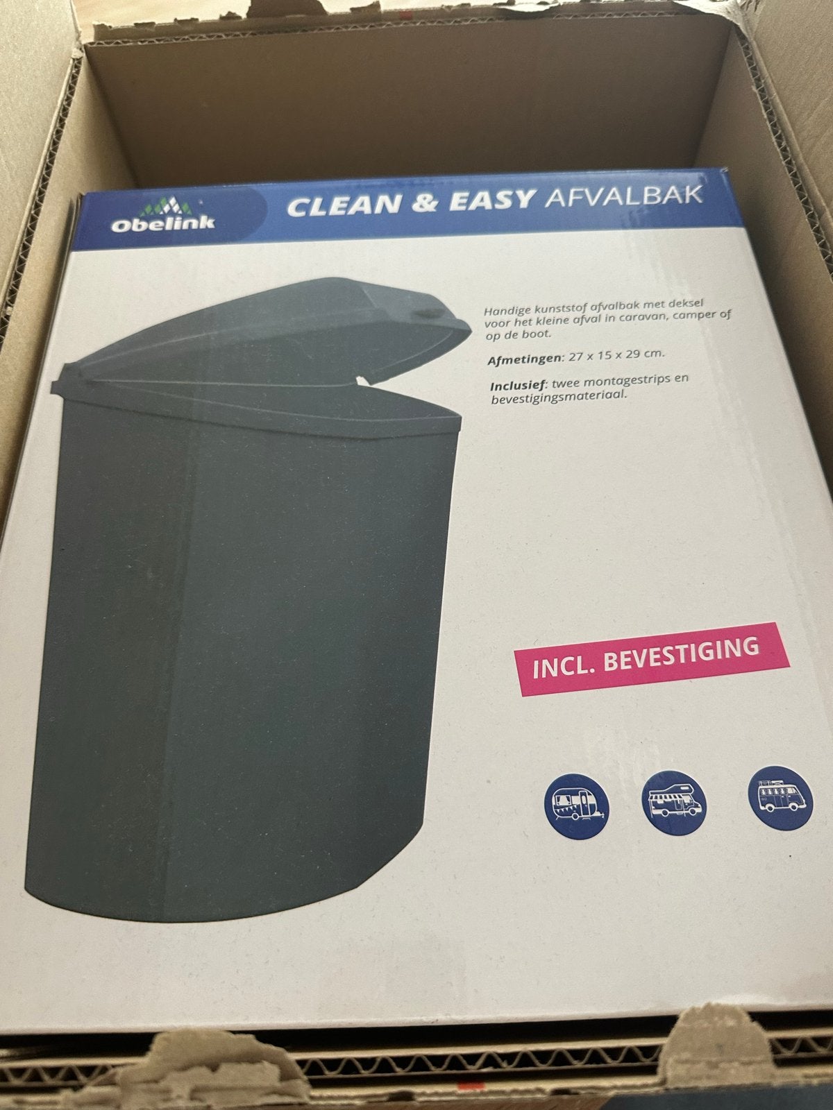 Nieuw: Obelink Clean & Easy Afvalbak - Compact & Handig, Ophalen, Nieuw