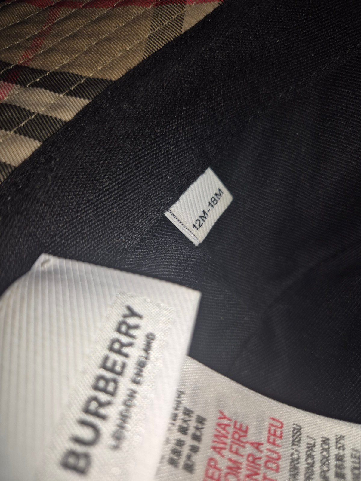 Burberry Bucket Hat nieuw(12-18 maanden), Jongen of Meisje, Ophalen of Verzenden, Zo goed als nieuw, 104 of kleiner