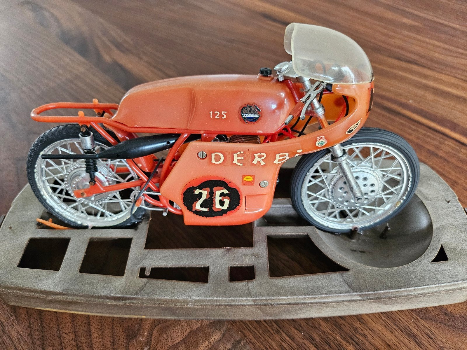 Derbi 125 Modelmotorfiets - Oranje Race Replica, Ophalen, Gebruikt, Groter dan 1:32, Overige merken