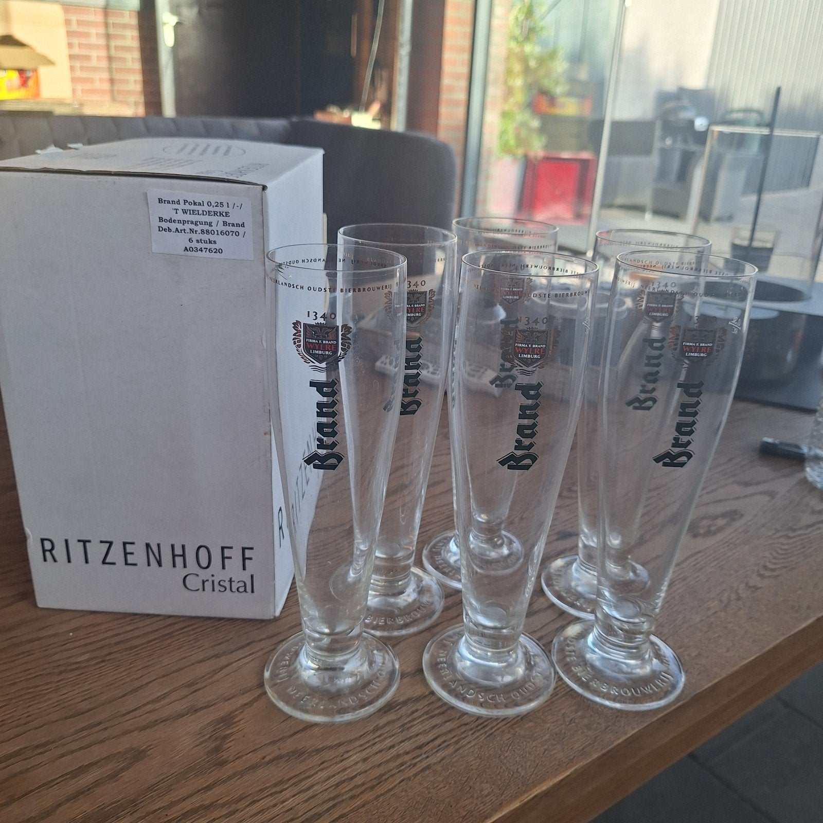 Ritzenhoff Cristal Brand Bierglazen - 6 stuks, Ophalen