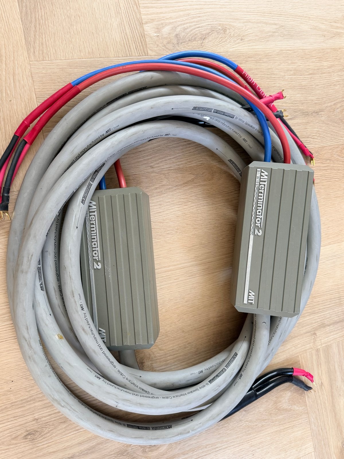 MIT MITerminator 2 bi-wire luidsprekerkabels 450cm, Audio, Tv en Foto, Audiokabels en Televisiekabels, Ophalen of Verzenden, Gebruikt