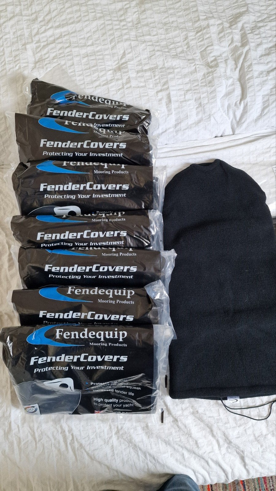 8x Fendequip Fenderhoezen Zwart 89x25 voor Danfender 1035, Ophalen of Verzenden