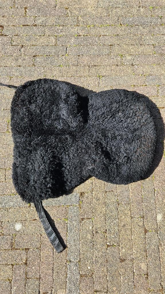 Sectolin Zadelbontje  | Zwart | Echte Schapenvacht, Ophalen, Zadeldekje, Zo goed als nieuw, Zwart