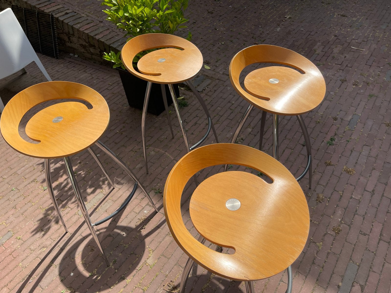 4 Lyra krukken - 3x goed, 1x kleine beschadiging, Ophalen, Gebruikt, Hout