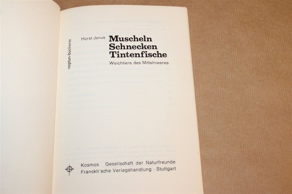Muscheln, Schnecken, Tintenfische — Middellandse Zee 1964, Ophalen of Verzenden, Gelezen