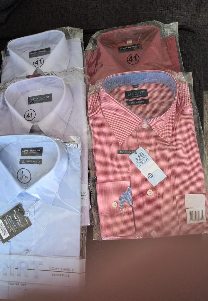 5 Nieuwe Heren Overhemden Maat 41/42 - Diverse Kleuren, Ophalen of Verzenden, Nieuw, Overige kleuren, Halswijdte 41/42 (L)