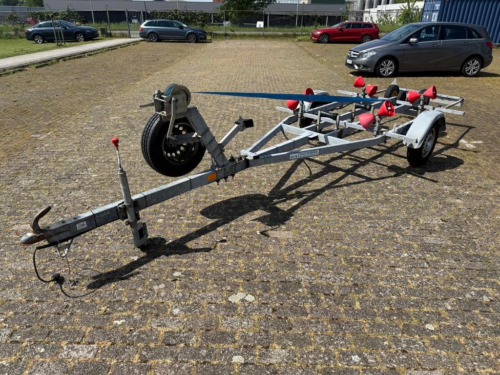Freewheel kantel boottrailer tot 6.5m, Watersport en Boten, Ophalen, Minder dan 1500 kg, Gebruikt, Sloepentrailer