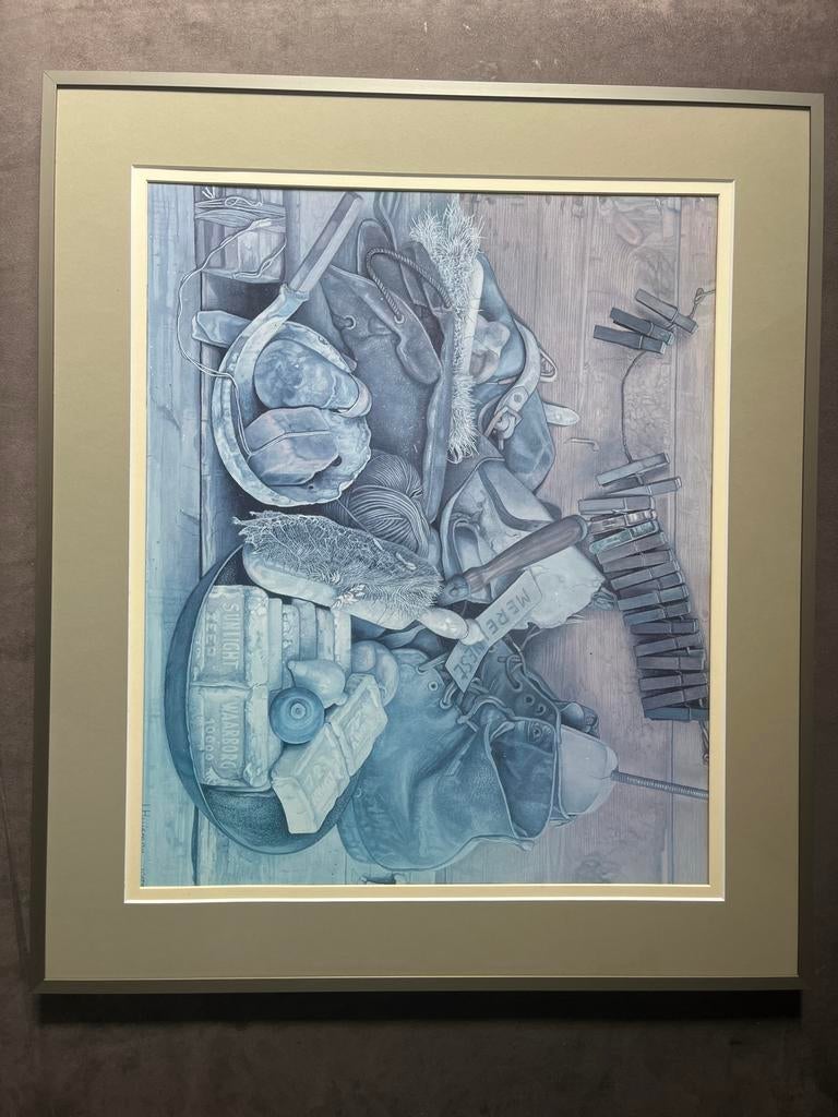 Stilleven in blauwtinten - J. Huisman 1990, Ophalen