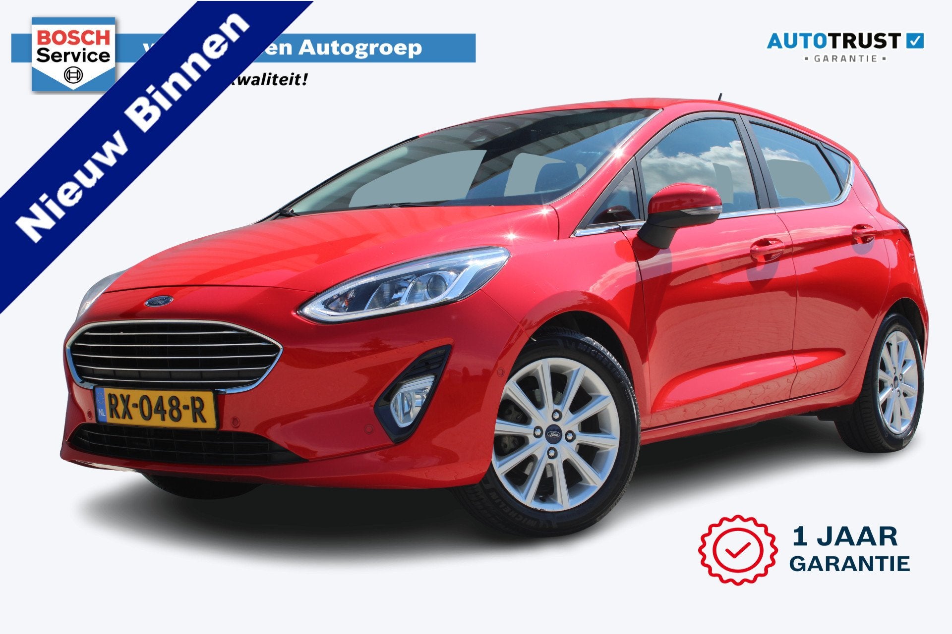 Ford Fiesta 1.0 EcoBoost Titanium | Incl. 12 maanden garanti, Auto's, 580 kg, Met garantie (alle), Origineel Nederlands, Bedrijf