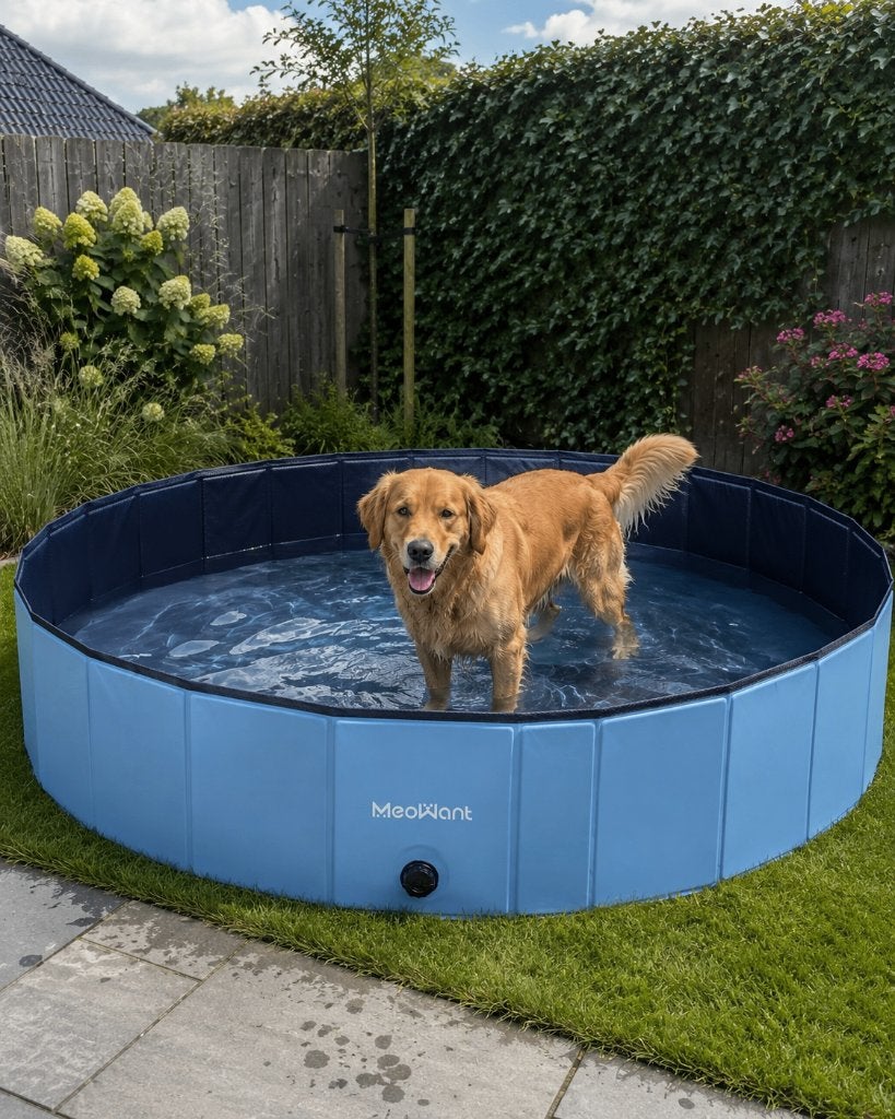 Meowant opvouwbaar zwembad 5XL / hondenbad / tuinbad, Rond, Nieuw, Ophalen of Verzenden, Opzetzwembad