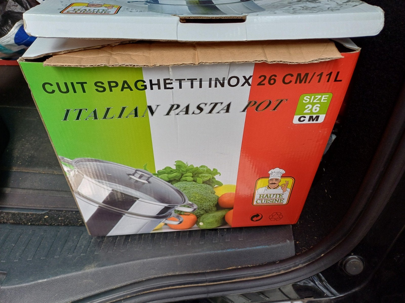 Italian Pasta Pot - Spaghettikoker Inox 26 CM/11L, Ophalen of Verzenden, Zo goed als nieuw, Rvs, Kookpan