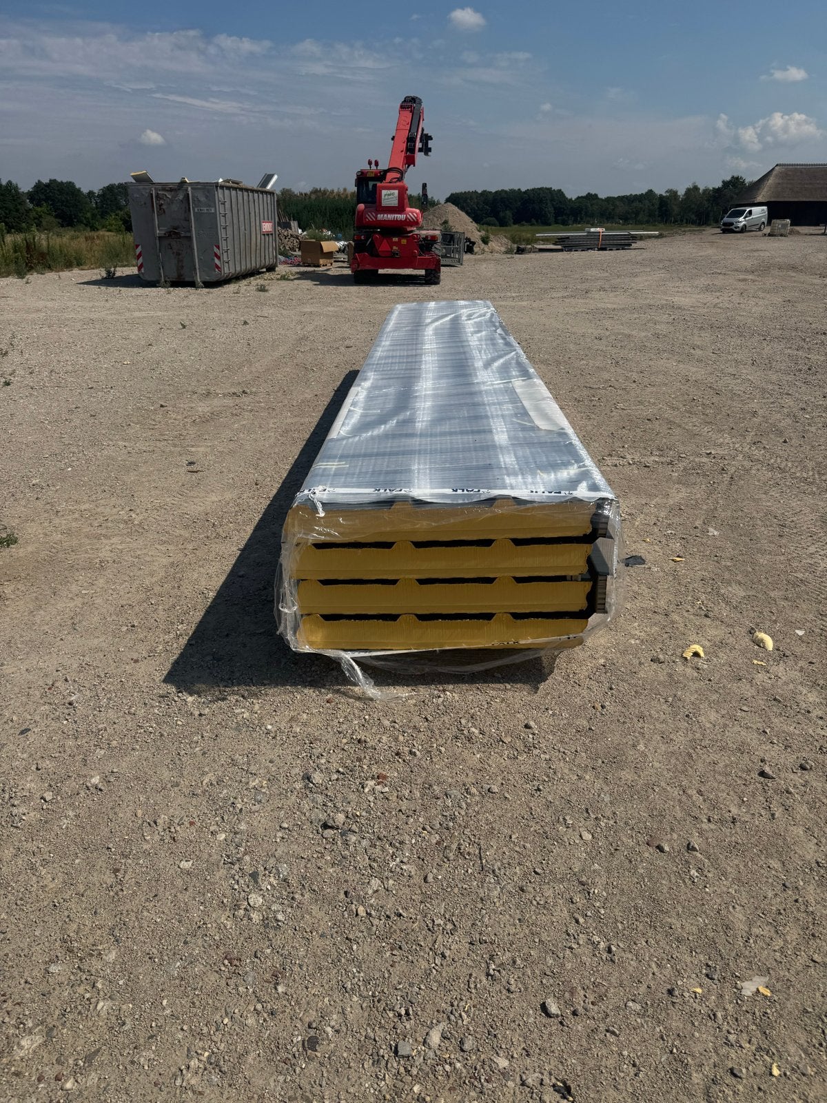 Nieuwe dakplaten, 28.44 m², kleur 7016mat/wit, Nieuw, 15 m² of meer, Metaal, Grijs