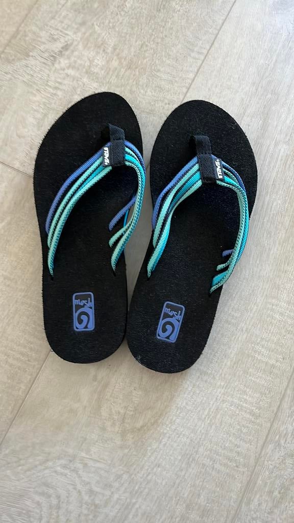Teva Mush II teenslippers voor dames in het zwart blauw 37, Slippers, Blauw, Nieuw, Ophalen of Verzenden