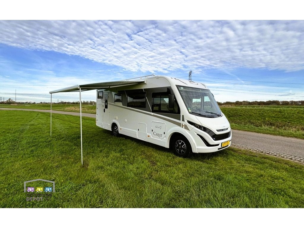 McLouis Carat 822 G | 2021 | 34000 KM | 6-slaapplaatsen, Caravans en Kamperen, Koelkast, Ringverwarming, Luifel, Fiat
