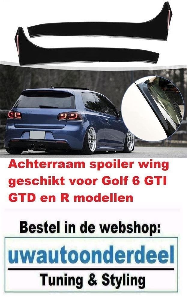 Raam Spoiler Wings Achterruit Spoiler Geschikt VW Golf 6 GTI, Verzenden