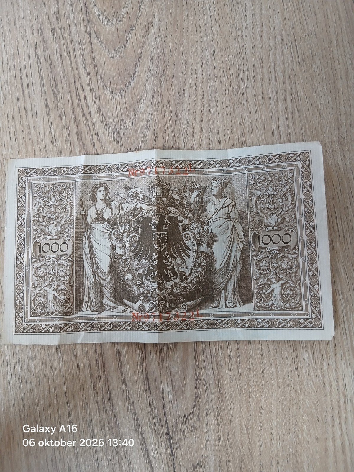 Zeldzaam 1000 Mark biljet uit 1910 - Duitsland, Ophalen of Verzenden, Duitsland, Los biljet