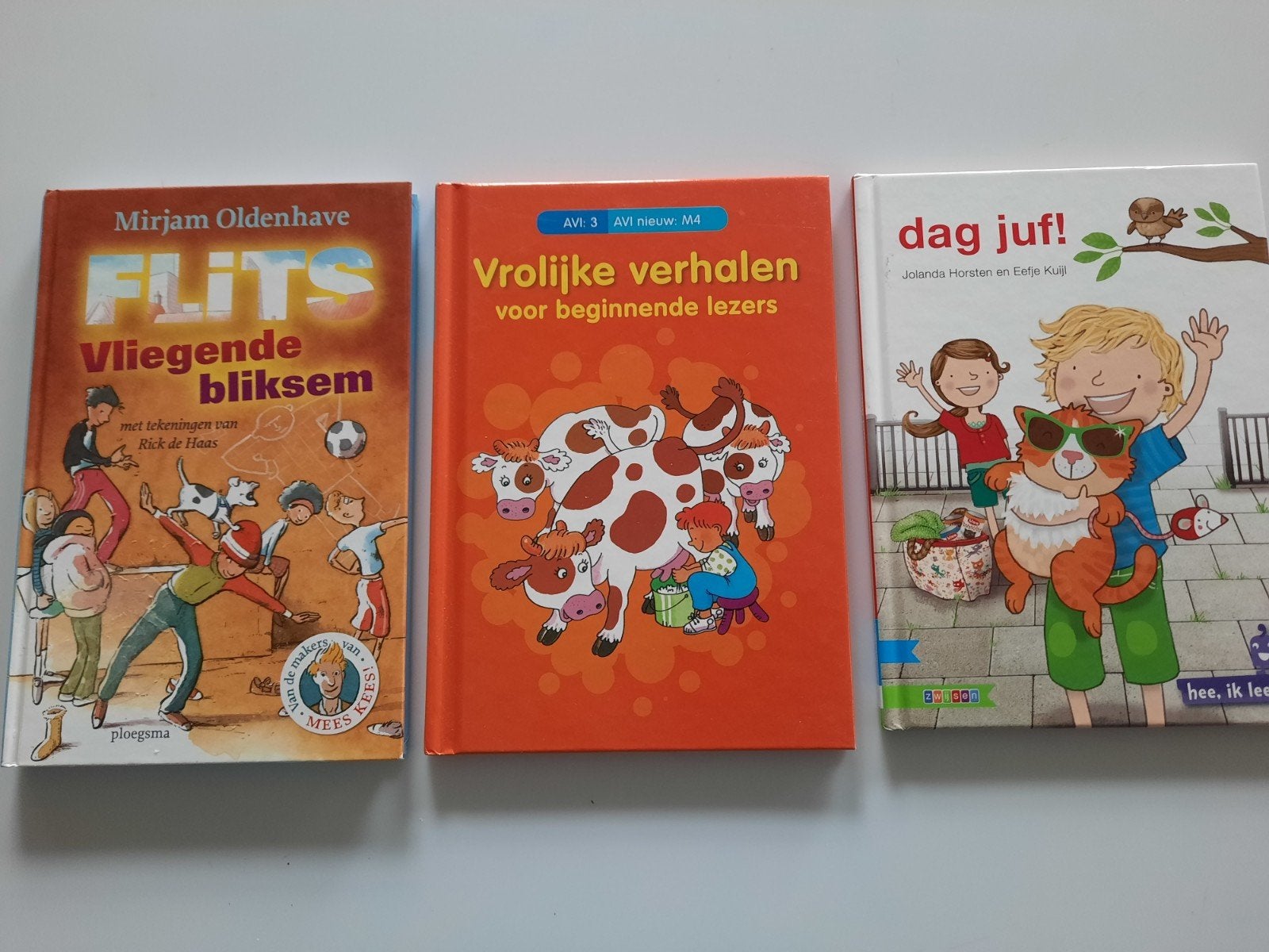 Mirjam Oldenhave Flits
AVI 3 vrolijke verhalen 3 voor 10, Ophalen of Verzenden, Zo goed als nieuw