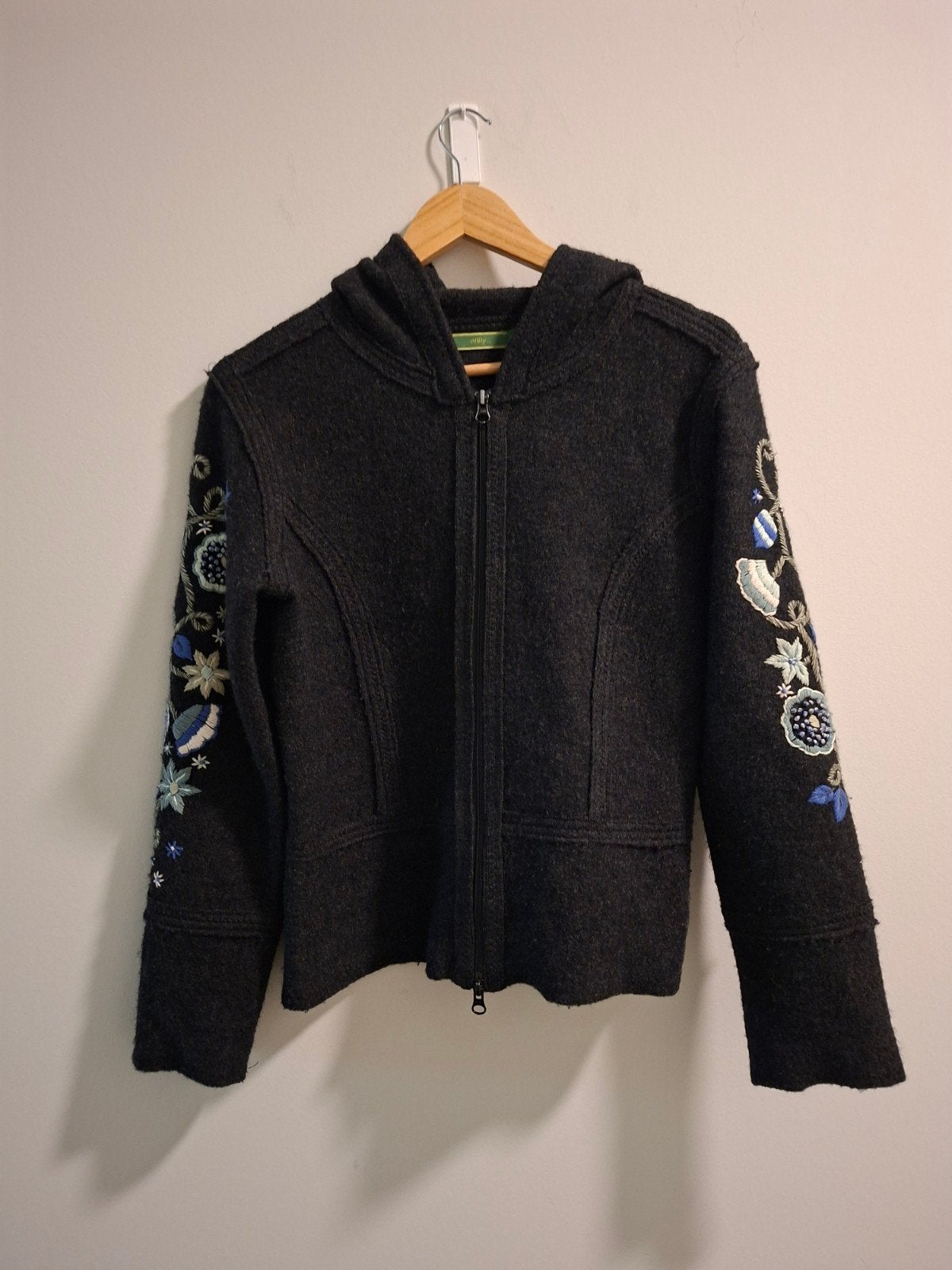 Oilily wollen vest met capuchon, maat S, goede staat, Oilily, Ophalen of Verzenden, Maat 36 (S), Grijs