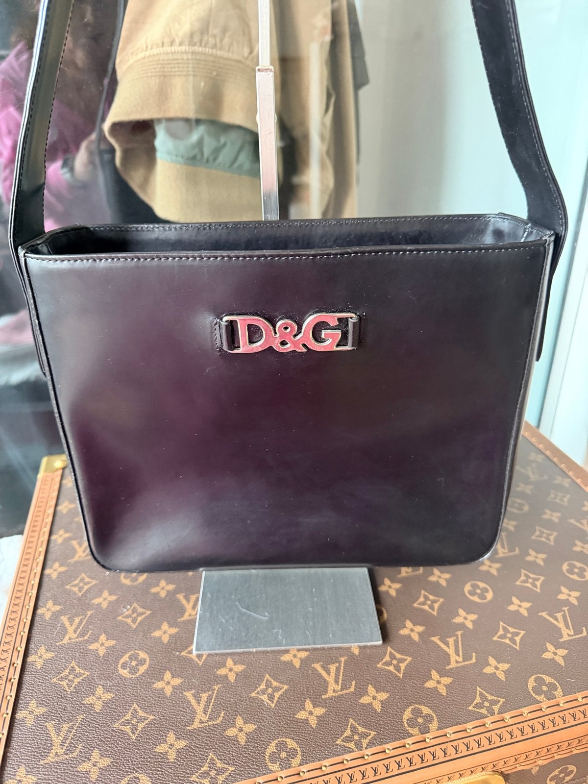 D&G Dolce & Gabbana Zwarte Schoudertas, Ophalen of Verzenden, Zo goed als nieuw, Zwart, Schoudertasje