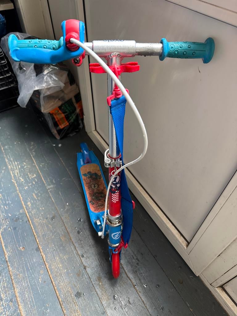 Oxelo kinderstep, blauw/rood, 4-6 jaar, Ophalen of Verzenden, Zo goed als nieuw, Gewone step, Oxelo