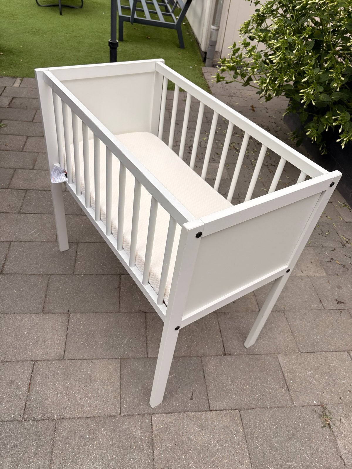 Witte Wieg met Matras - Maat 40x80, Ophalen, Gebruikt, Wieg
