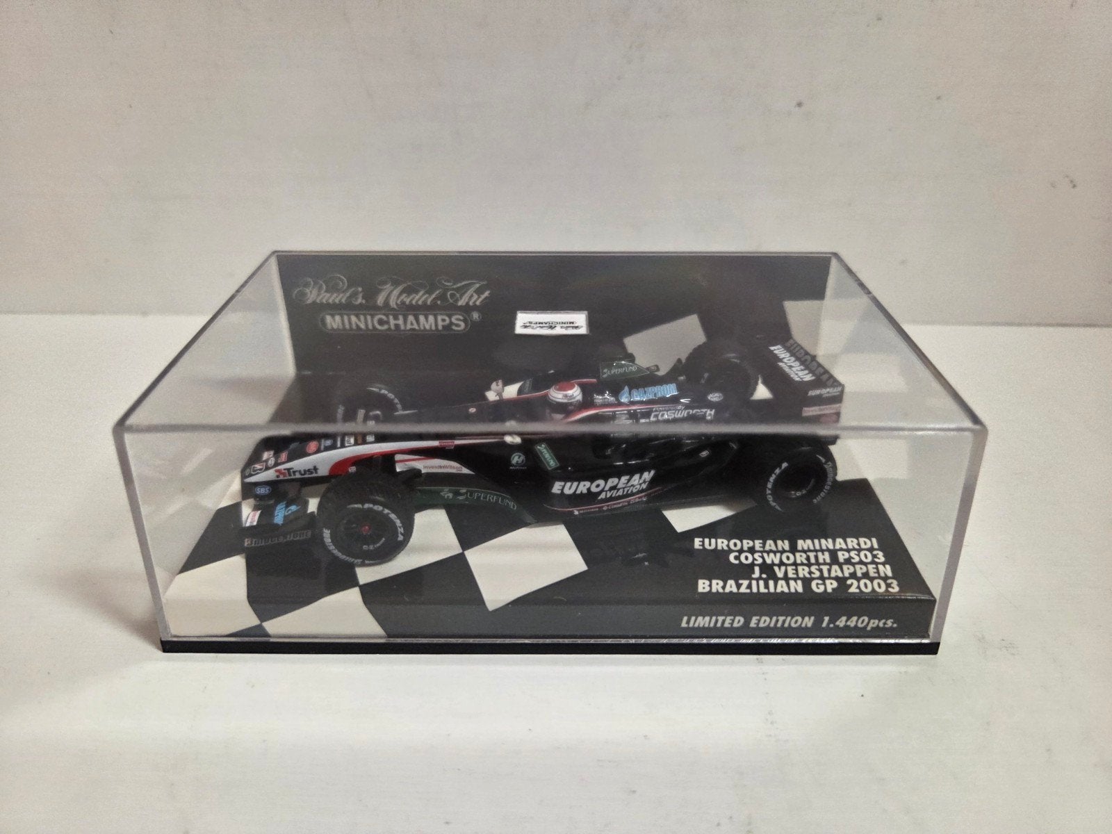 Minichamps Minardi J Verstappen Brazilian GP 2003, Auto, ., Ophalen of Verzenden, Zo goed als nieuw