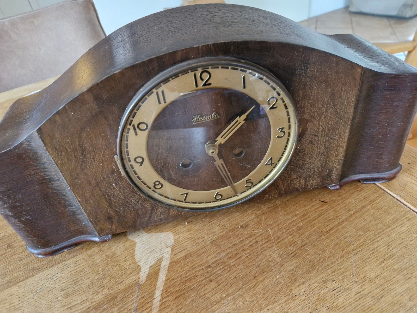 Vintage Hermle pendule behuizing - voor reparateur, Antiek en Kunst, Antiek | Klokken, Ophalen of Verzenden