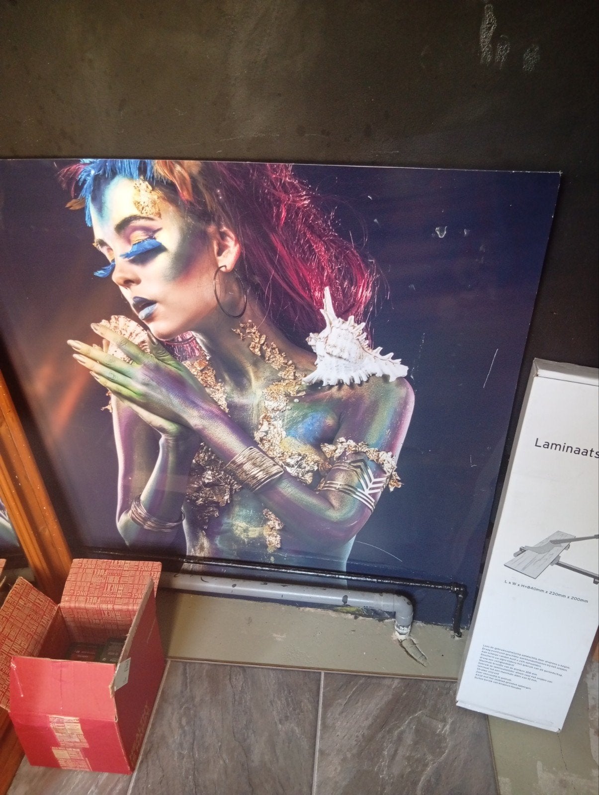 Fantasy art Alu-art schilderij 200x270, Ophalen of Verzenden, Metaal, Figuren