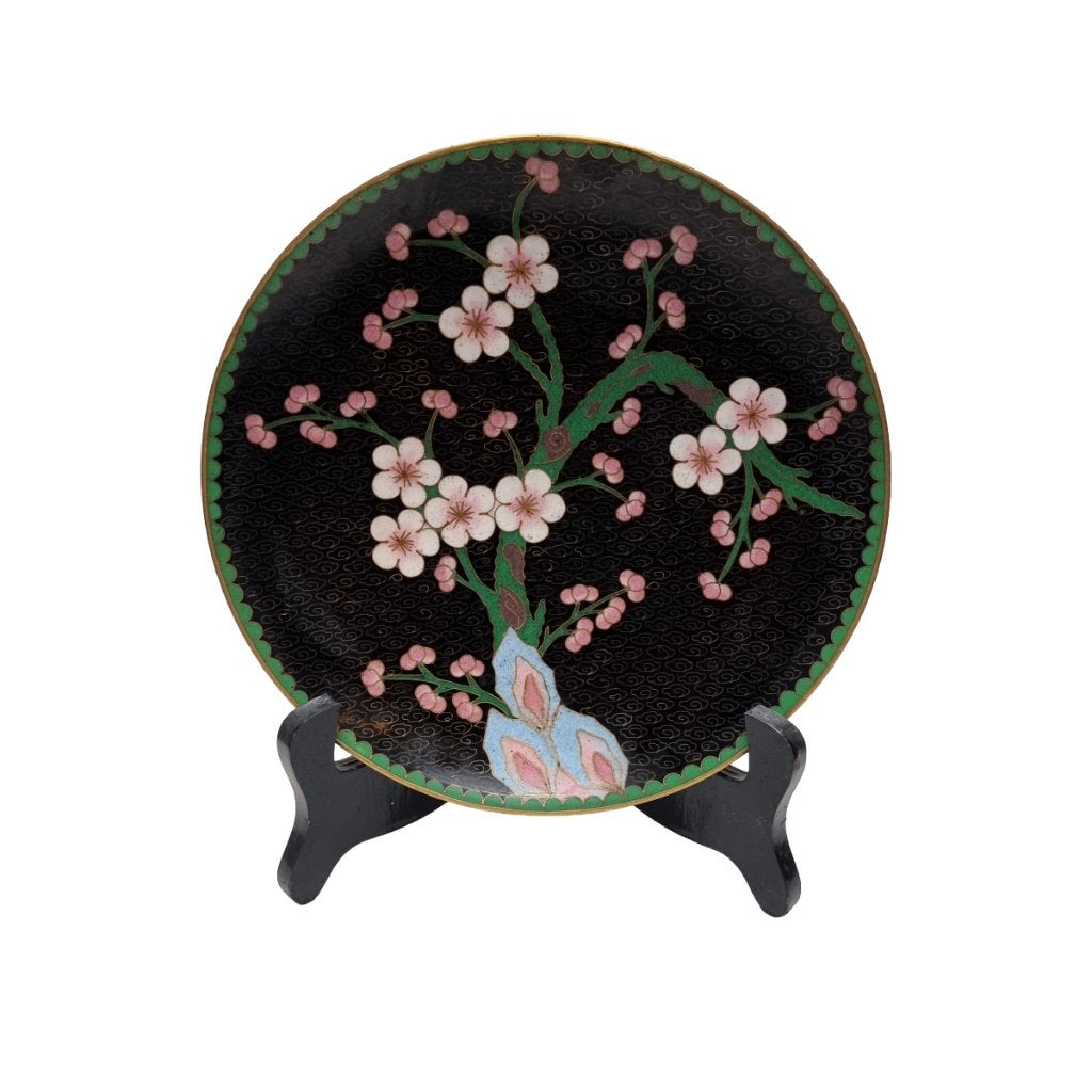 Unieke vintage Cloisonné bord, Antiek en Kunst, Ophalen of Verzenden