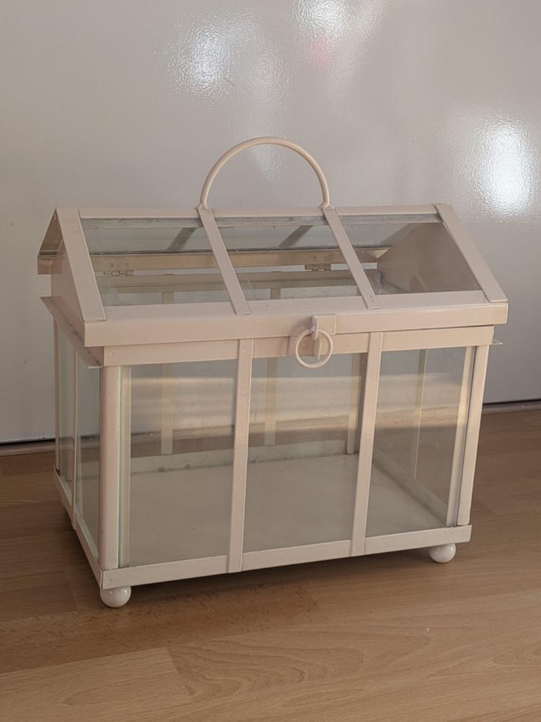 Decoratieve glazen kweekbak/vitrinekastje, Tuin en Terras, Kweekspullen, Ophalen