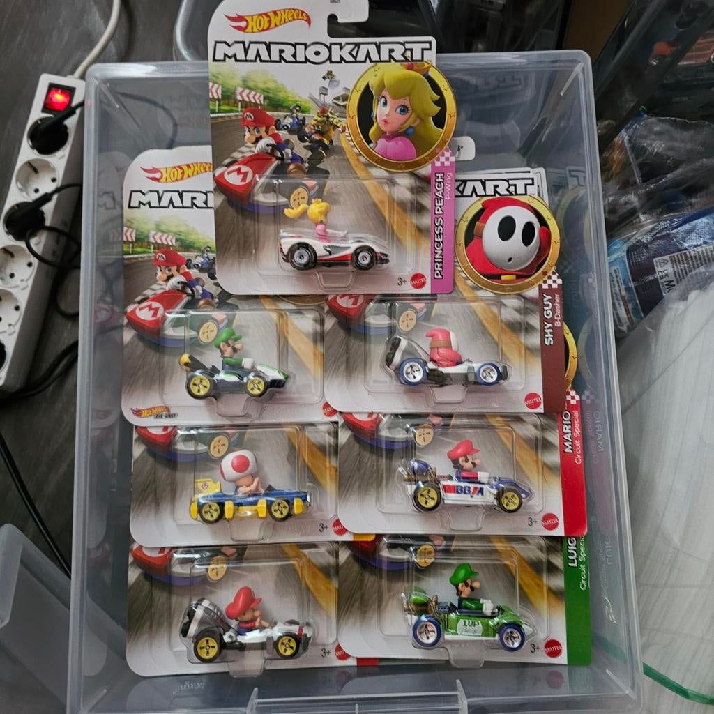Hot Wheels Mario Kart - Diverse karakters (per stuk of set), Matel, Onbekend, Nieuw, Ophalen of Verzenden