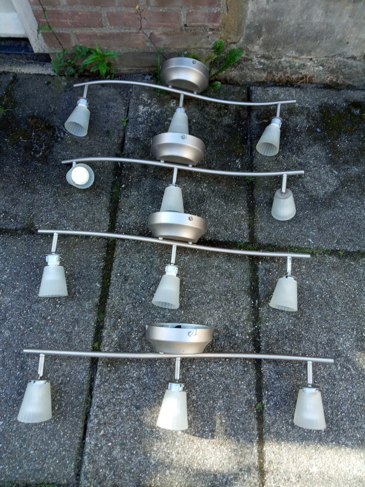 4x Ikea VIRSBO vintage plafondlamp, Huis en Inrichting, Lampen | Spots, Halogeen, Gebruikt, Metaal of Aluminium, Ophalen of Verzenden