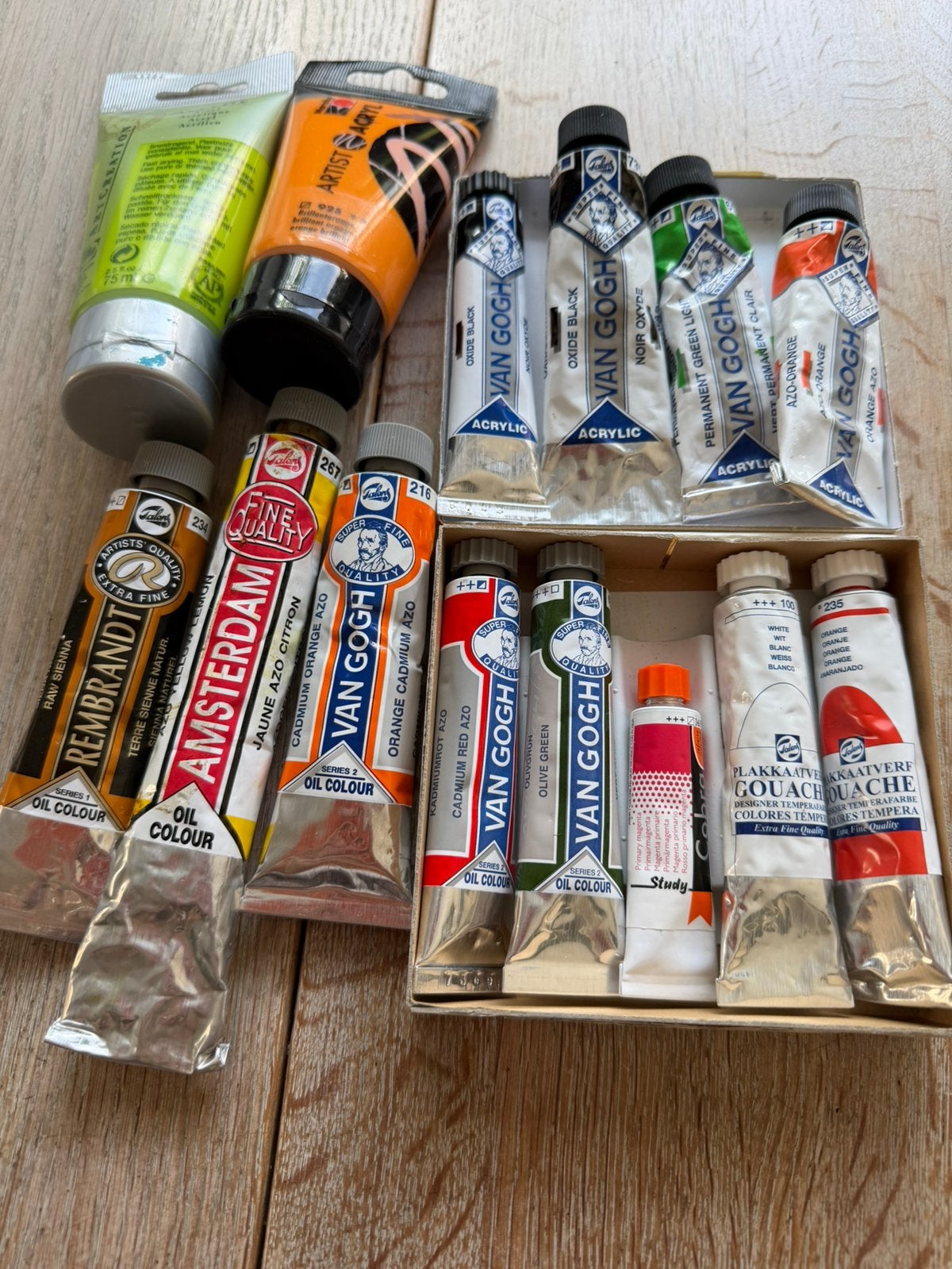 Diverse tubes verf, Verzenden, Zo goed als nieuw