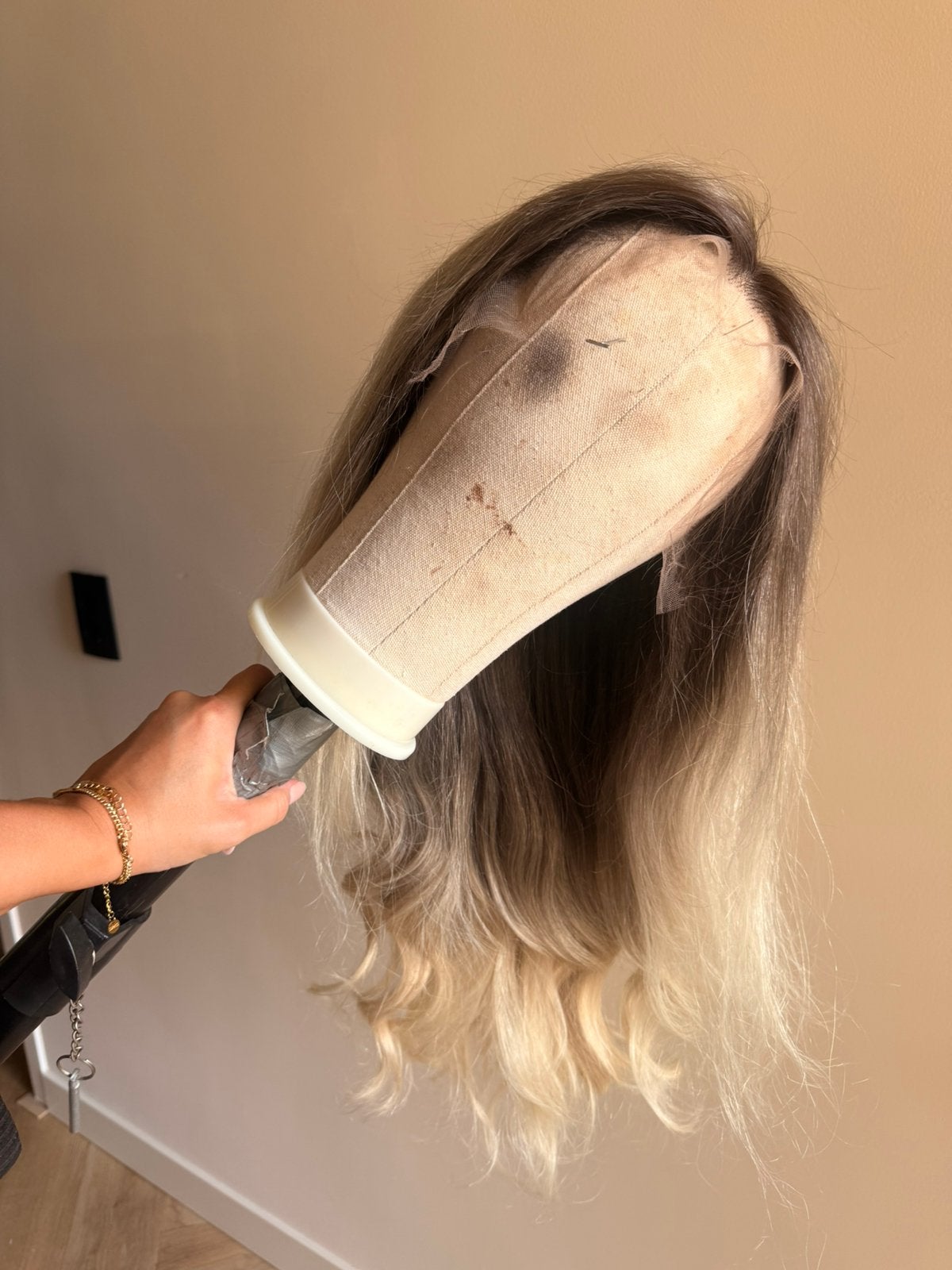 Luxe Human Hair Lace Wig 24 inch – 200% Density – HD Lace, Ophalen of Verzenden, Nieuw, Pruik of Haarverlenging