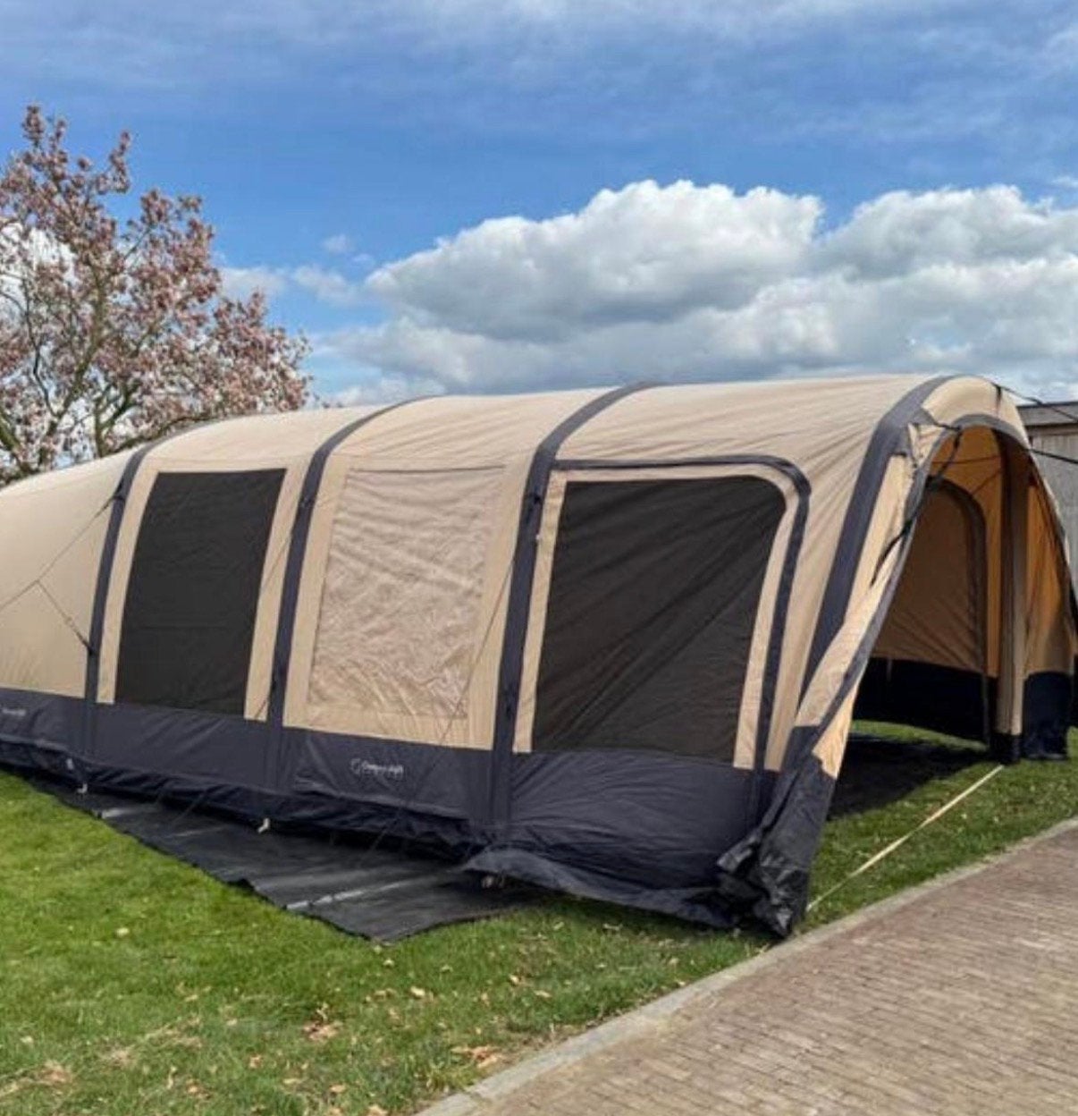 Bardani airtent 380 tc met ansems bagage wagen, Ophalen, Zo goed als nieuw