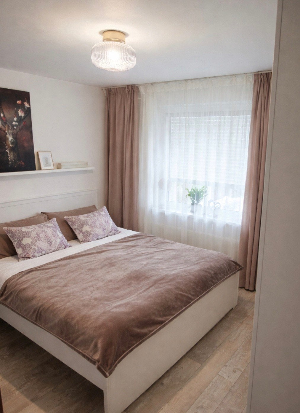 IKEA BRUSALI bed 160x200 inclusief lattenbodem – €50, Gebruikt, Wit, Tweepersoons, Ophalen of Verzenden