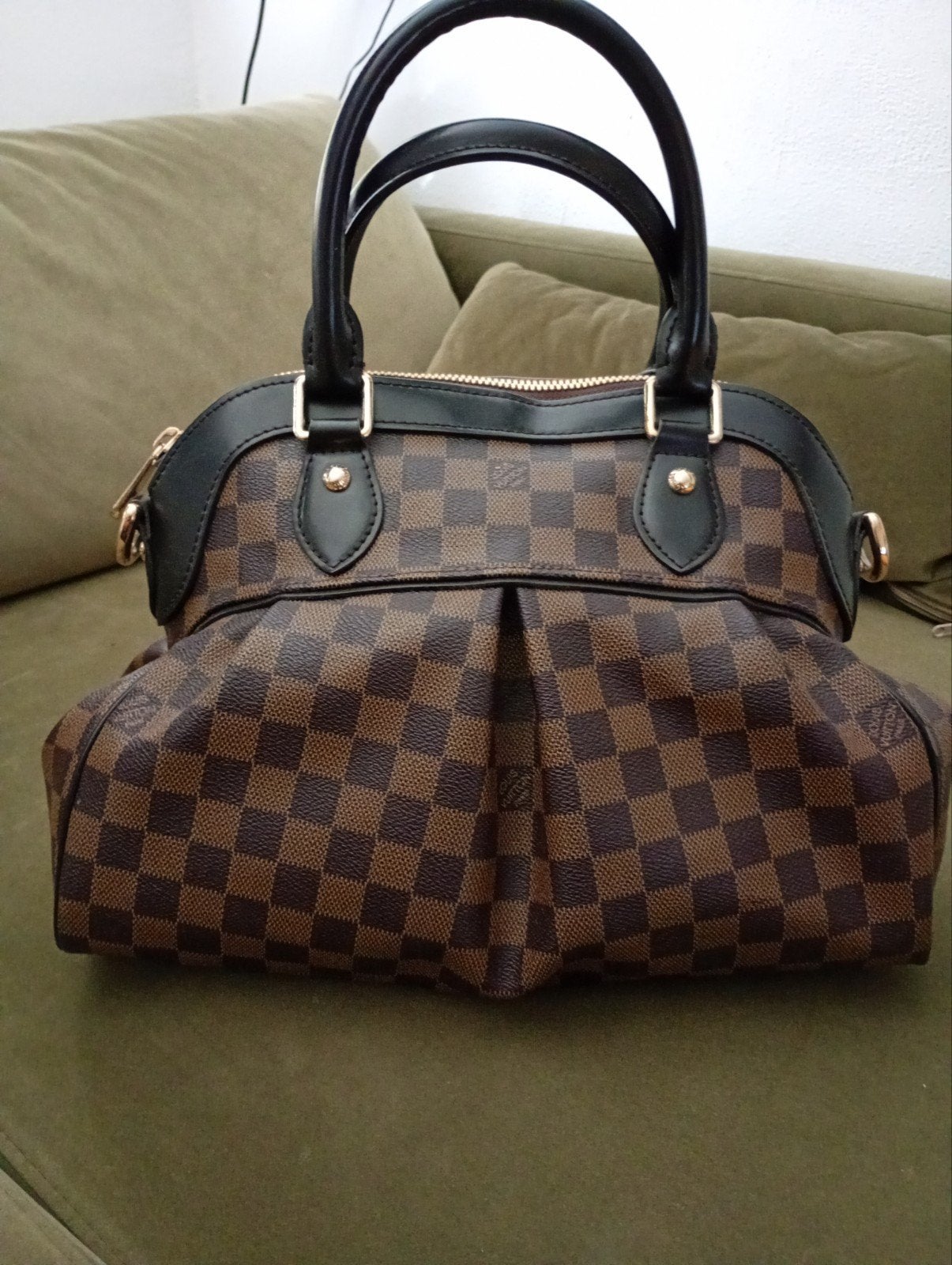Louis Vuitton Damier Ebene Handtas, Ophalen of Verzenden, Gebruikt, Bruin, Handtas