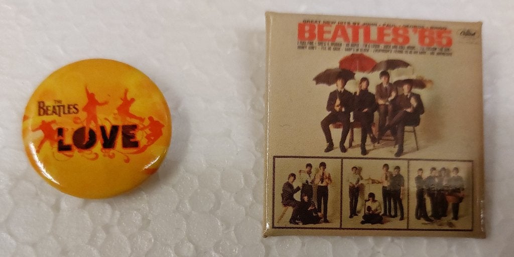 The Beatles PROMO BUTTONS set van 9 McCartney Lennon, Gebruiksvoorwerp, Verzenden, NvT, NvT